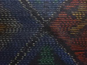 アンティーク　花菱模様織り出し本場泥大島紬着物